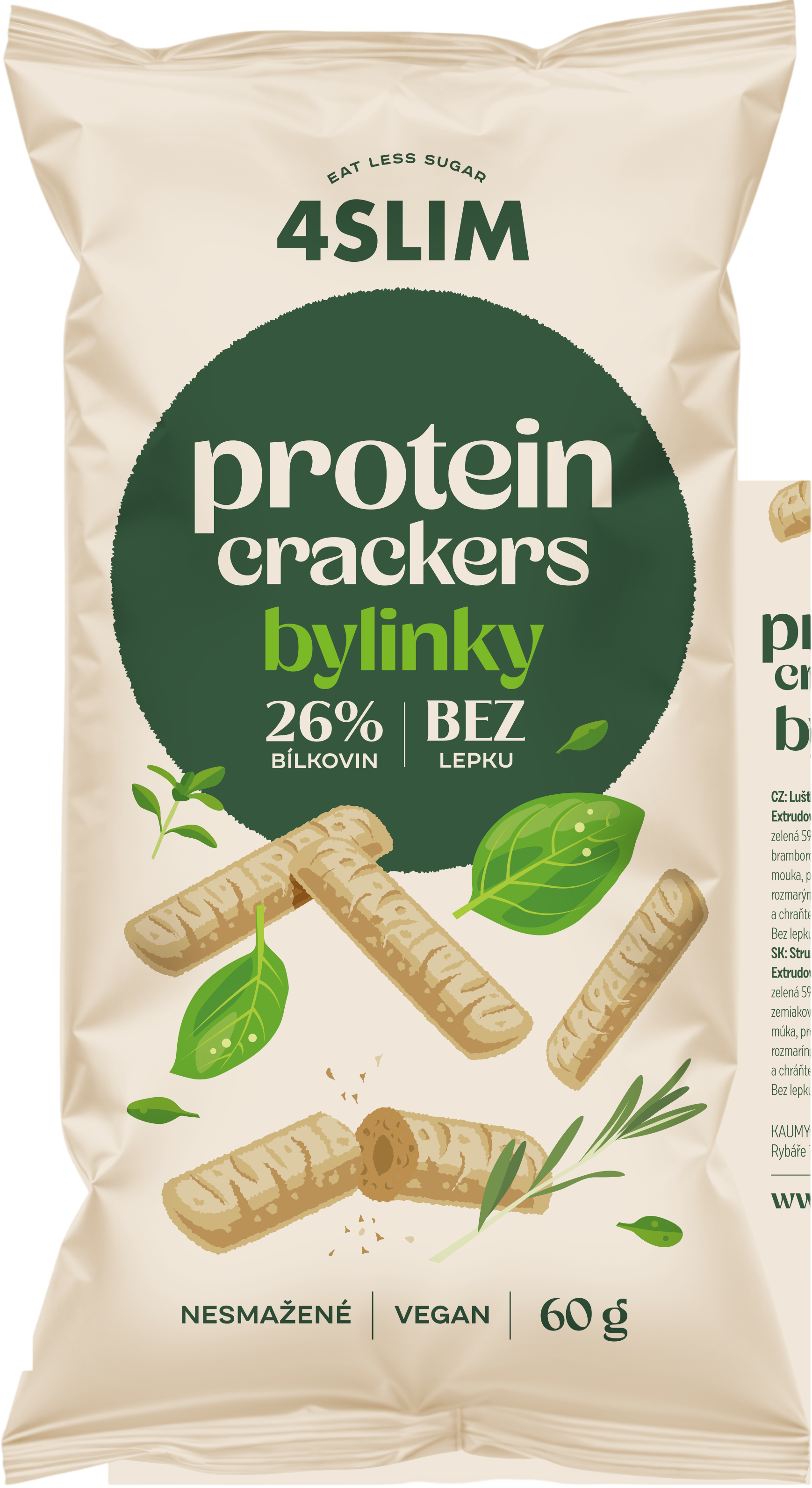 4Slim Protein crackers bylinky 60 g