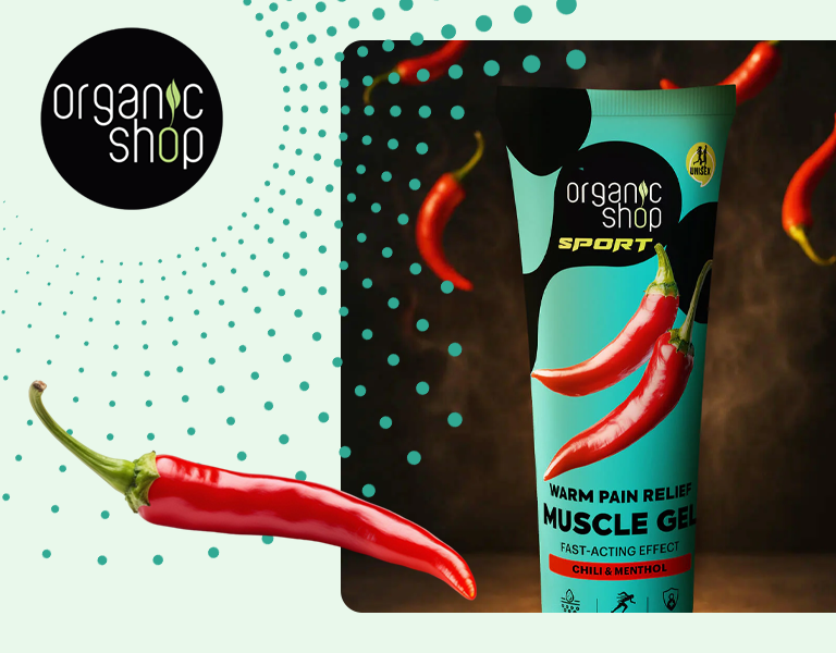 Organic Shop SPORT Tělový gel po sportu Chili a menthol 75 ml