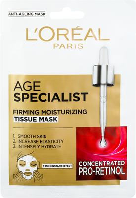 L'Oréal Paris Age Specialist 45+ zpevňující textilní maska 30 g