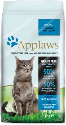 Applaws Cat Dry Adult Ocean Fish & Salmon 6 kg