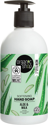 Organic Shop Zjemňující mýdlo na ruce Aloe a mléko 500 ml