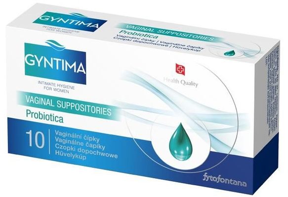 Gyntima Vaginální čípky probiotica 10 ks