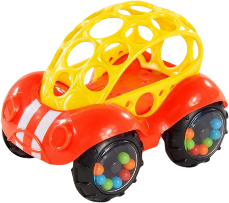 Oball Hračka autíčko Rattle&Roll™, červené 3m+