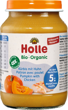 Holle bio dětská přesnídávka Dýně s kuřecím masem 190 g
