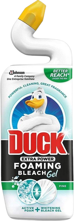 Duck Extra Power Pine pěnivý bělící WC gel 750 ml