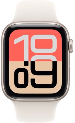 Apple Watch SE 3 44mm Hvězdně bílý hliník s hvězdně bílým sportovním řemínkem S/M