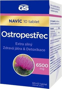 GS Ostropestřec 6500 mg, 60 + 10 tablet