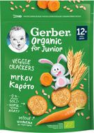 Gerber Organic Junior Veggie krekry s mrkví 100 g