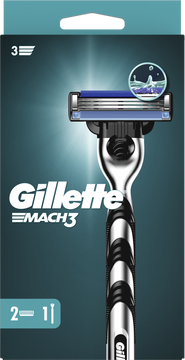 Gillette Mach3 holící strojek + 2 hlavice