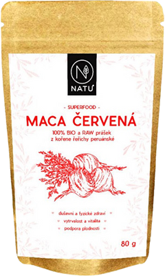 Natu Maca červená BIO prášek 80 g