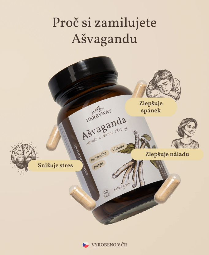 Herbyway Ašvaganda extrakt z kořene 800mg, 90 kapslí
