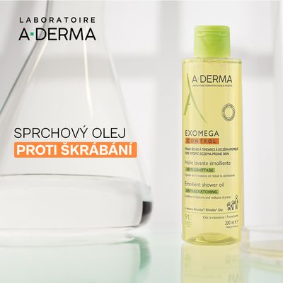 A-Derma Exomega CONTROL Zvláčňující sprchový olej 200 ml