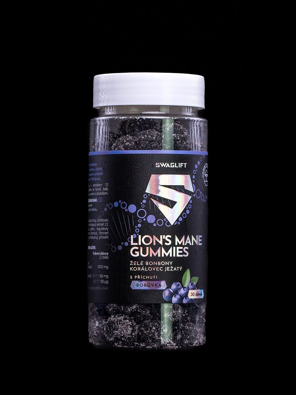 Swaglift Lion´s mane gummies s příchutí borůvky 60 ks