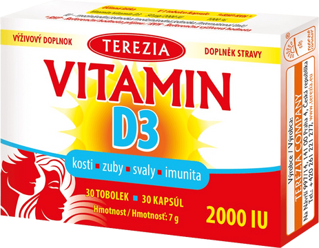 Terezia Vitamín D3 2000 IU 30 tobolek