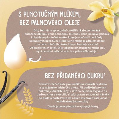 Sunar mléčná rýžová kaše vanilková 210 g