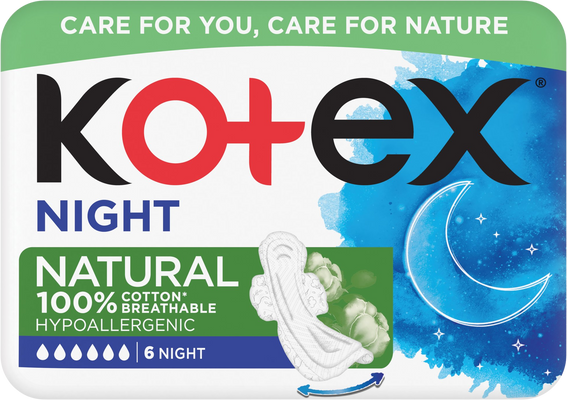 Kotex® natural Night 6 ks