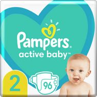 Pampers Active Baby plenky vel. 2, 4-8 kg, 96 ks