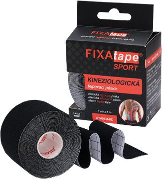 FixAtape SPORT kinesio tejpovací páska 5cm x 5m černá