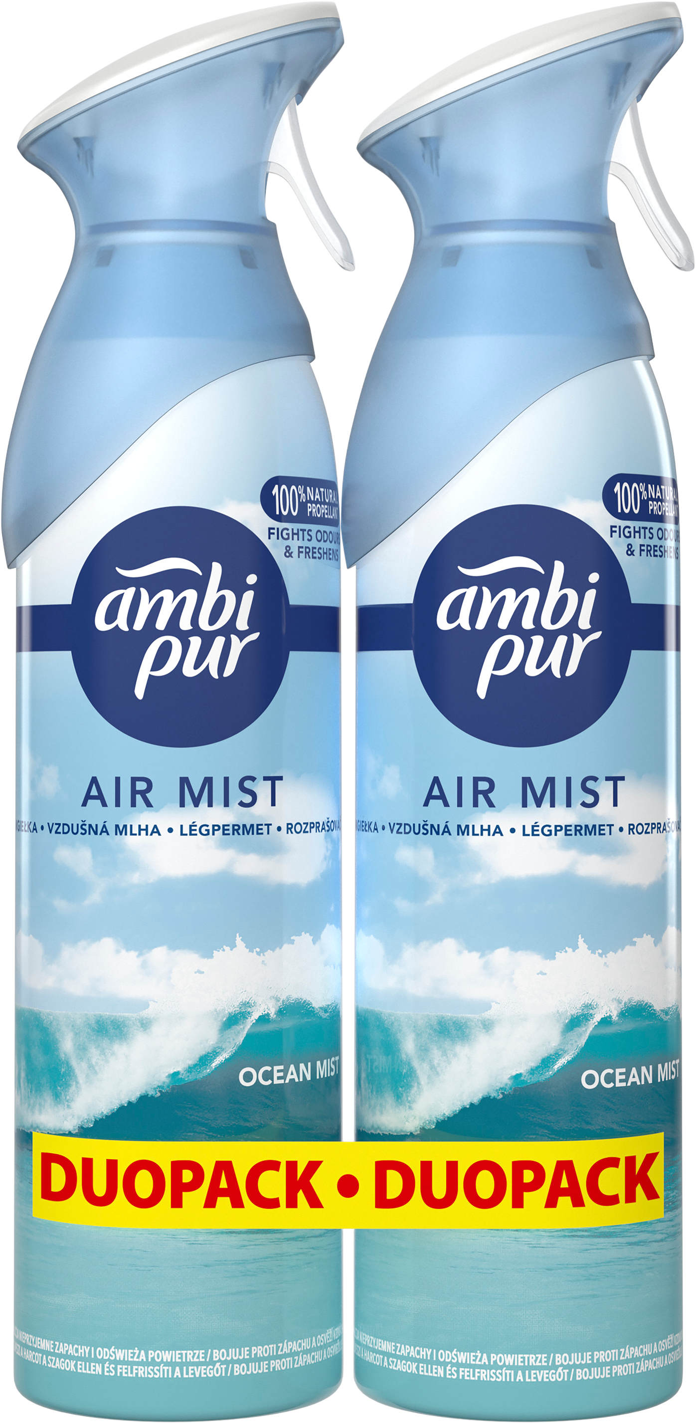 Ambipur Ocean Mist Osvěžovač vzduchu ve spreji 2 x 185 ml