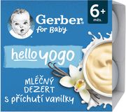 Gerber Hello yogo mléčný dezert s příchutí vanilky 4 x 100 g
