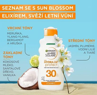 Garnier Ambre Solaire Hydra24h Protect Ochranné opalovací mléko proti UV záření s vysokou ochrannou SPF 30, 175 ml