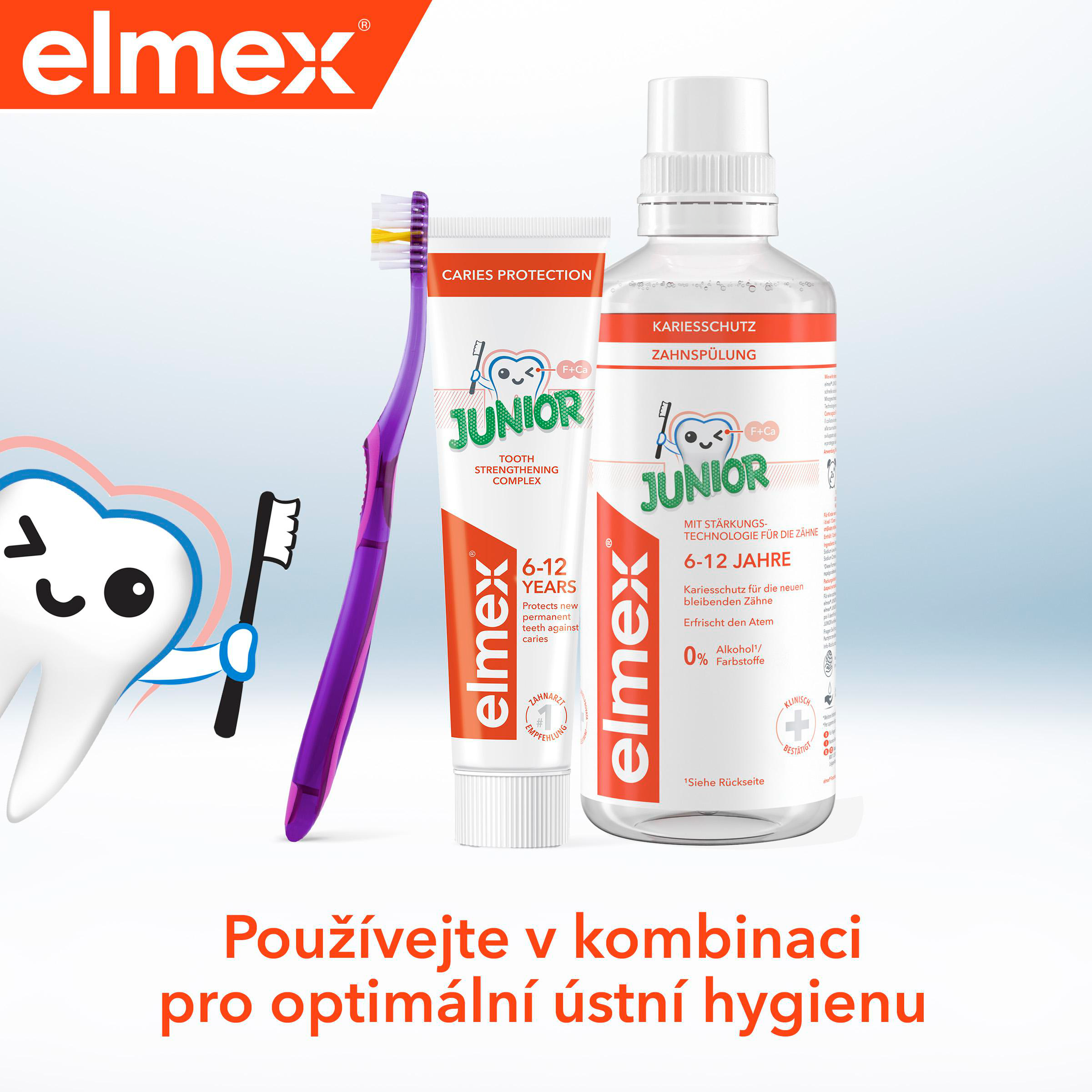 Elmex Caries Protection Junior ústní voda 6-12 let 400 ml