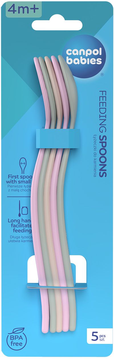 Canpol babies Jídelní sada lžičky pro první krmení holka 5 ks