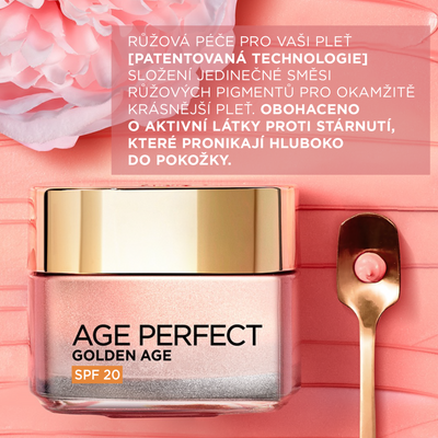 L'Oréal Paris Golged Age Rosy Re-Fortifying denní krém 50 ml
