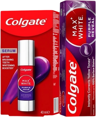 Colgate zubní pasta max white purple + sérum