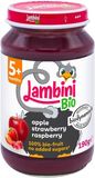 Lambini Bio Demeter příkrm jablko, jahoda a malina 190 g