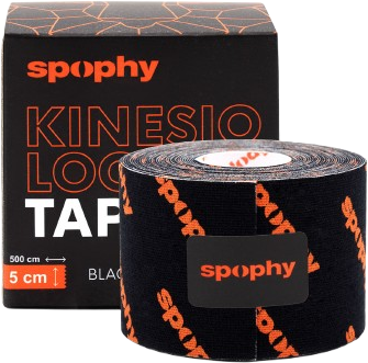 Spophy Kinesiology Tape Black tejpovací páska černá, 5 cm x 5 m