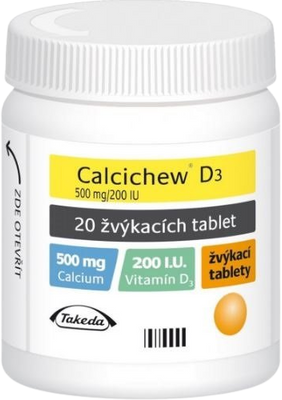 Calcichew D3, 500mg/200IU 20 tablet