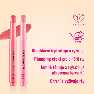 Dermacol Glossy Lip Balm balzám na rty v tyčince 05 strawberry 2.2 g
