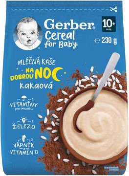 Gerber Cereal mléčná kaše kakaová Dobrou noc 230 g