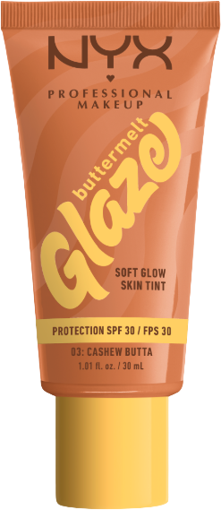 NYX Professional Makeup Buttermelt Glaze Soft Glow Skin Tint + SPF30, Cashew Butta 30 ml