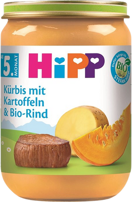 HiPP BIO Dýně, brambory a hovězí maso 190 g