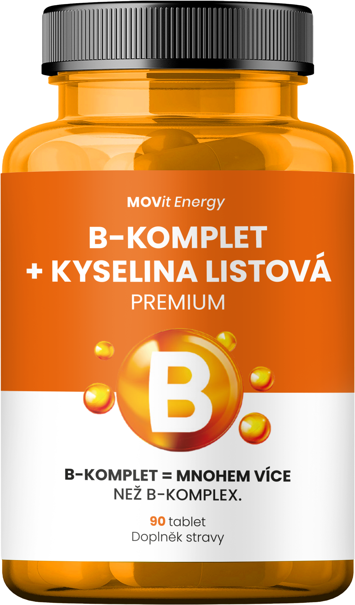 MOVit Energy B-Komplet + Kyselina listová PREMIUM 90 tablet