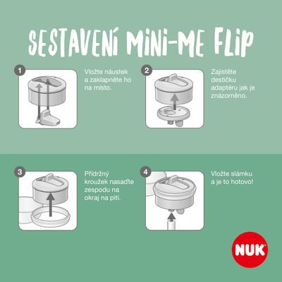 Nuk Láhev Mini-Me PP Flip, zelená 450 ml