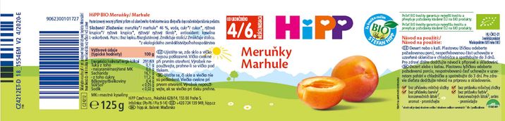 HiPP BIO Meruňky 125 g