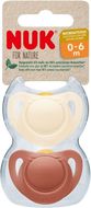 Nuk for NATURE dudlík latex 0-6m. BOX červená 2 ks