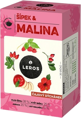 Leros Čajový dýchánek šípek&malina 20 x 2 g