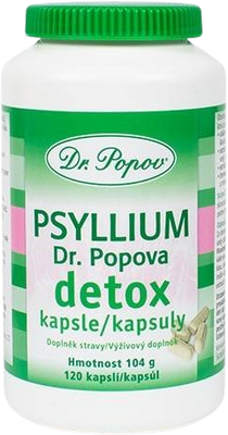Dr.Popov Psyllium kapsle DETOX 120 kapslí