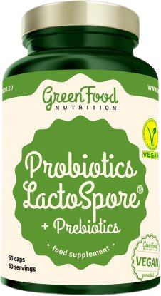 GreenFood Nutrition Probiotics Lactospore® + Prebiotics 60 kapslí