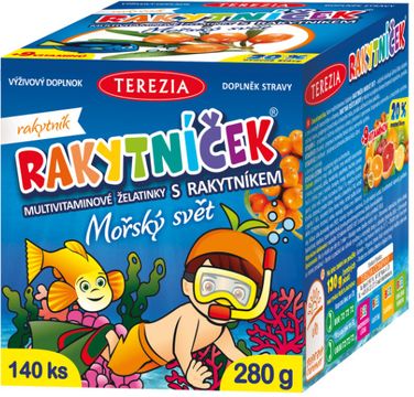 Terezia RAKYTNÍČEK MOŘSKÝ SVĚT multivitamínové želatinky 140 ks