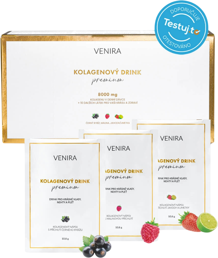 Venira Premium kolagenový drink, mix příchutí 30 x 10.8 g