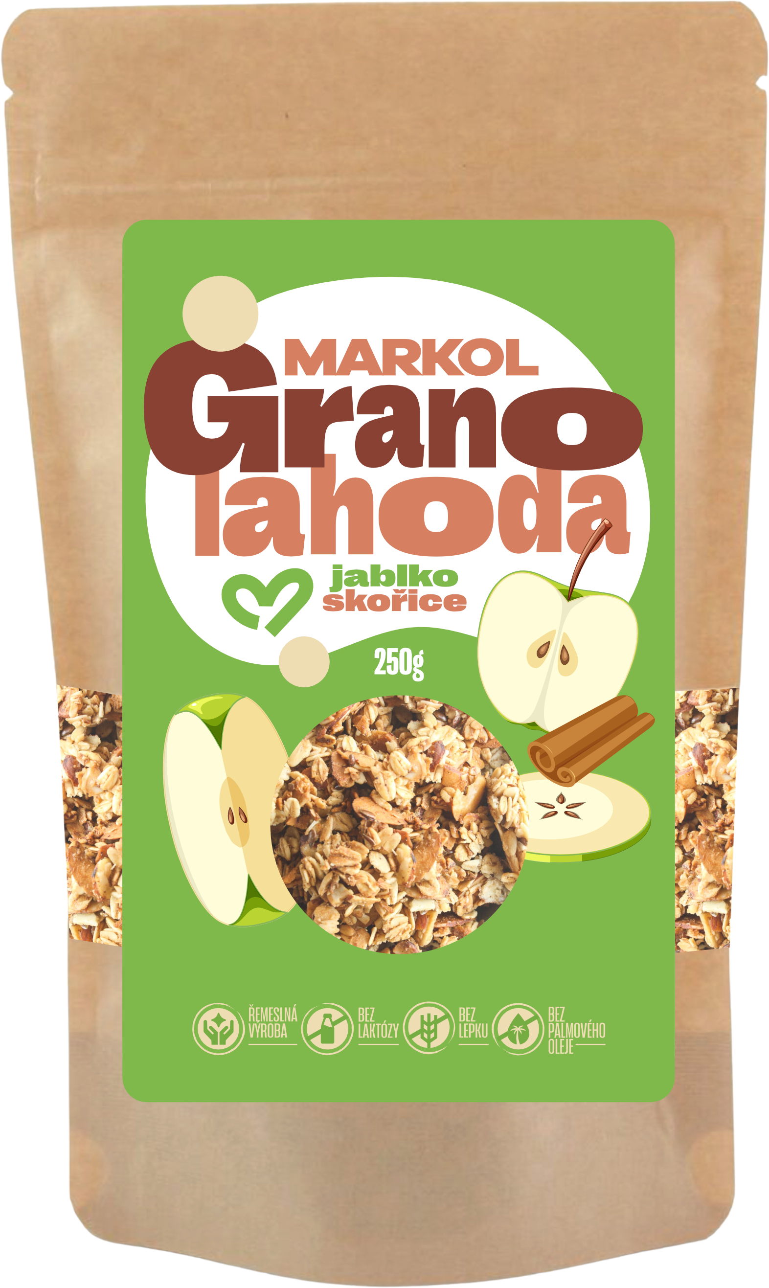 Markol Granola jablko a skořice 250 g