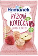 Hamánek BIO Rýžová kolečka Jahoda&Jablko 35 g