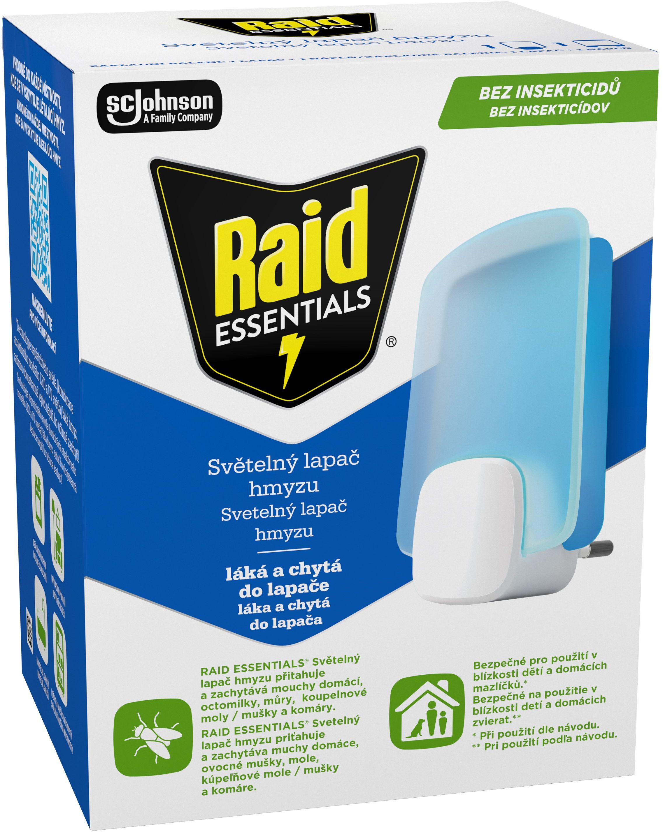 Raid Essentials Světelný lapač hmyzu s náplní 1 ks
