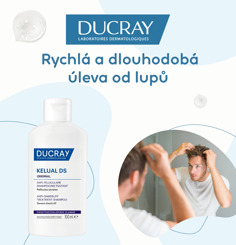 Ducray, Kelual DS, pečující šampon, lupy, Seboroická dermatitida 
