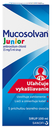 mucosolvan junior, vlhký kašeľ, sirup pre deti, šetrný, bezpečný
